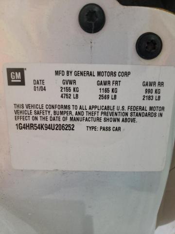 Photo 10 from auction – 2004 BUICK LESABRE LI with VIN 1G4HR54K94U206252