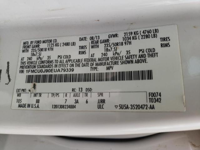 Photo 10 from auction – 2014 FORD ESCAPE TIT with VIN 1FMCU0J90EUA79339