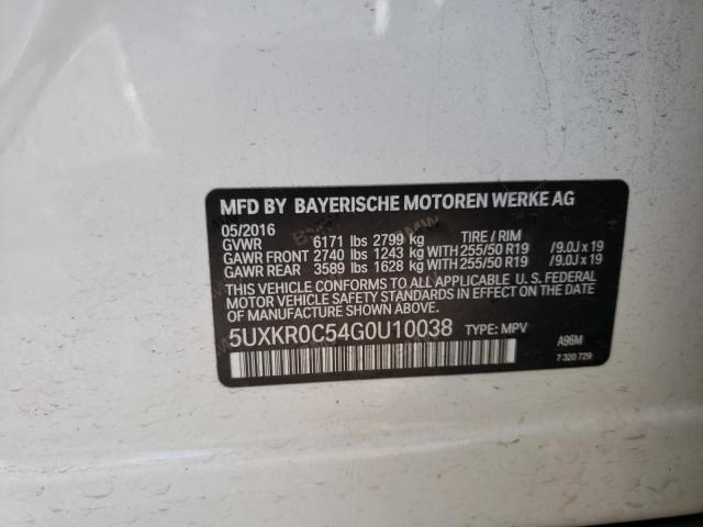 Photo 10 from auction – 2016 BMW X5 XDRIVE3 with VIN 5UXKR0C54G0U10038