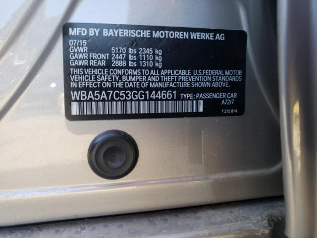 Photo 10 from auction – 2016 BMW 528 XI with VIN WBA5A7C53GG144661