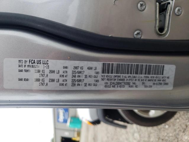 Photo 10 from auction – 2019 JEEP COMPASS LA with VIN 3C4NJDBBXKT703992