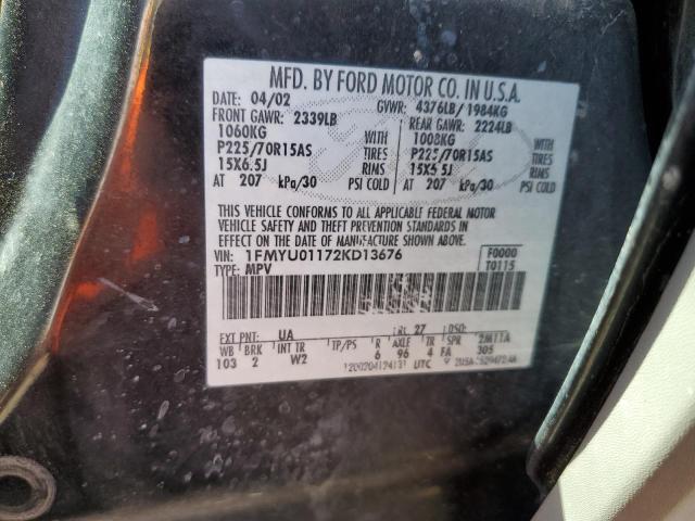 Photo 10 from auction – 2002 FORD ESCAPE XLS with VIN 1FMYU01172KD13676