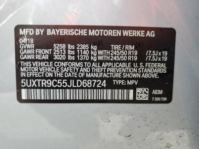 Photo 10 from auction – 2018 BMW X3 XDRIVE3 with VIN 5UXTR9C55JLD68724