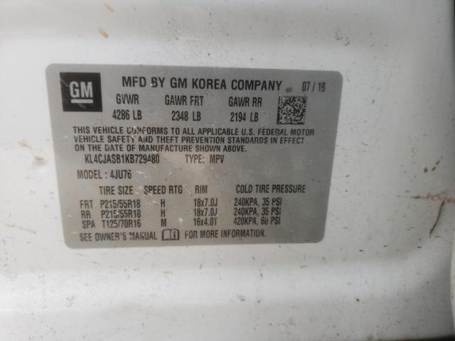 Photo 10 from auction – 2019 BUICK ENCORE PRE with VIN KL4CJASB1KB729480