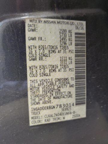 Photo 10 from auction – 2016 NISSAN FRONTIER S with VIN 1N6AD0ER8GN783014