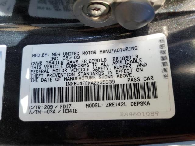 Photo 10 from auction – 2010 TOYOTA COROLLA SP with VIN 1NXBU4EEXAZ235939