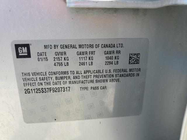 Photo 10 from auction – 2015 CHEVROLET IMPALA LT with VIN 2G1125S37F9207317
