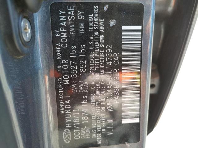 Photo 10 from auction – 2012 HYUNDAI ACCENT GLS with VIN KMHCU4AE3CU147392