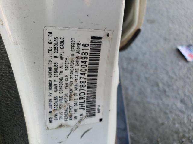 Photo 10 from auction – 2004 HONDA CR-V EX with VIN JHLRD78874C049816