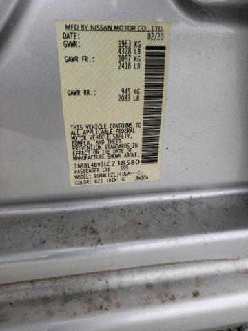 Photo 10 from auction – 2020 NISSAN ALTIMA S with VIN 1N4BL4BV3LC238580