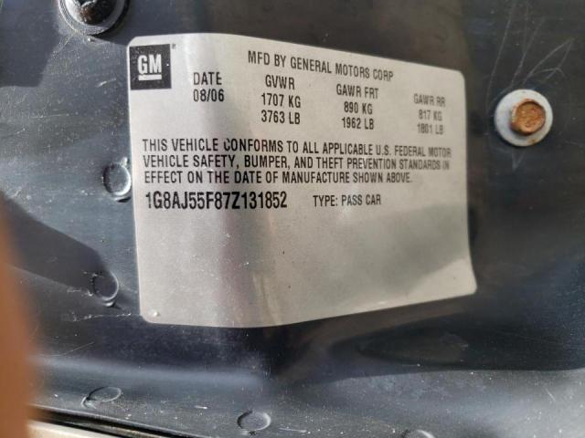 Photo 10 from auction – 2007 SATURN ION LEVEL with VIN 1G8AJ55F87Z131852