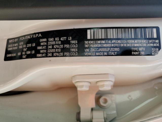 Photo 10 from auction – 2018 JEEP RENEGADE L with VIN ZACCJABB8JPJ52860