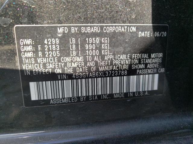 Photo 10 from auction – 2020 SUBARU IMPREZA with VIN 4S3GTAB6XL3723788