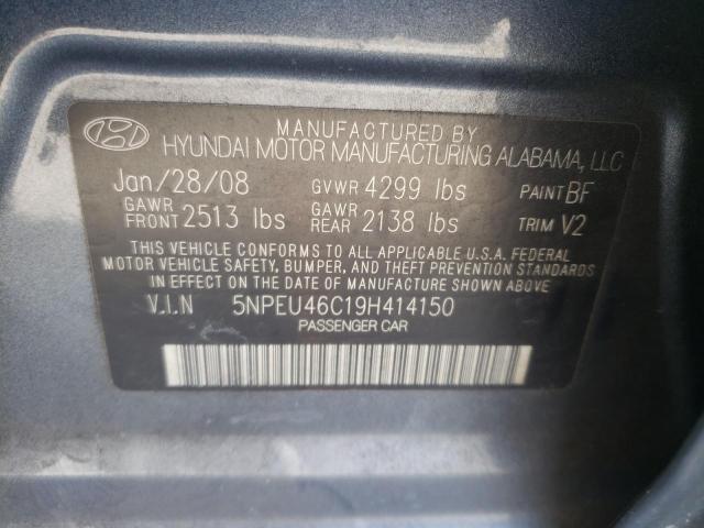 Photo 10 from auction – 2009 HYUNDAI SONATA SE with VIN 5NPEU46C19H414150