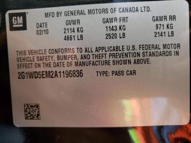 Photo 10 from auction – 2010 CHEVROLET IMPALA POL with VIN 2G1WD5EM2A1196836