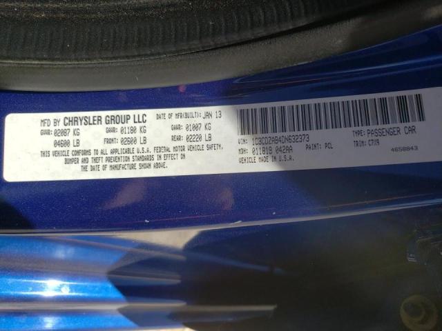 Photo 10 from auction – 2013 DODGE AVENGER SE with VIN 1C3CDZAB4DN632373