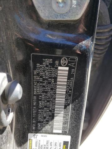 Photo 10 from auction – 2009 TOYOTA COROLLA BA with VIN 2T1BU40E19C123325