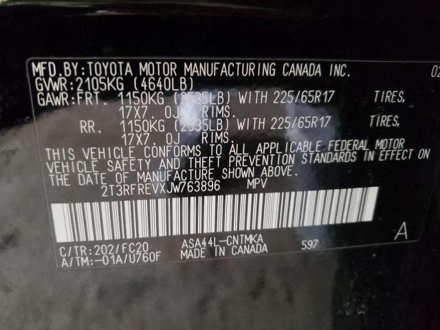 Photo 10 from auction – 2018 TOYOTA RAV4 ADVEN with VIN 2T3RFREVXJW763896