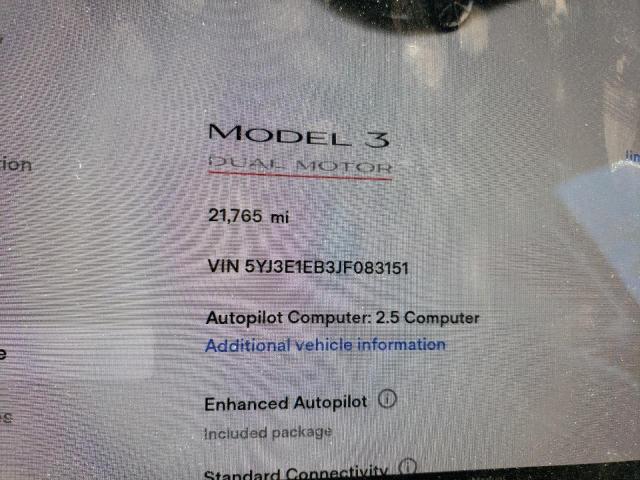 Photo 8 from auction – 2018 TESLA MODEL 3 with VIN 5YJ3E1EB3JF083151