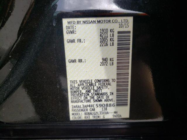 Photo 10 from auction – 2015 NISSAN ALTIMA 2.5 with VIN 1N4AL3AP4FC590886