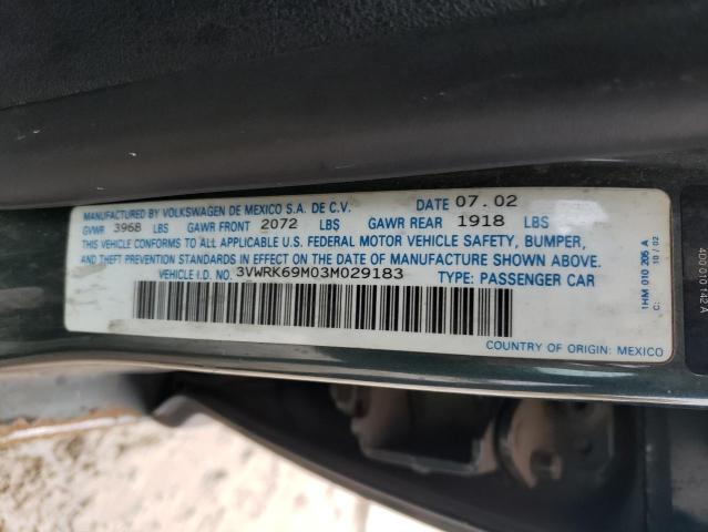 Photo 10 from auction – 2003 VOLKSWAGEN JETTA GL with VIN 3VWRK69M03M029183