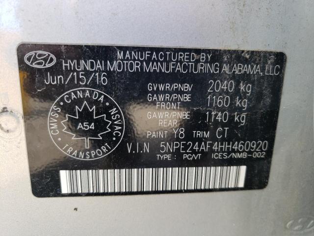 Photo 10 from auction – 2017 HYUNDAI SONATA SE with VIN 5NPE24AF4HH460920