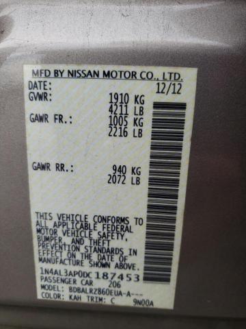 Photo 10 from auction – 2013 NISSAN ALTIMA 2.5 with VIN 1N4AL3AP0DC187453