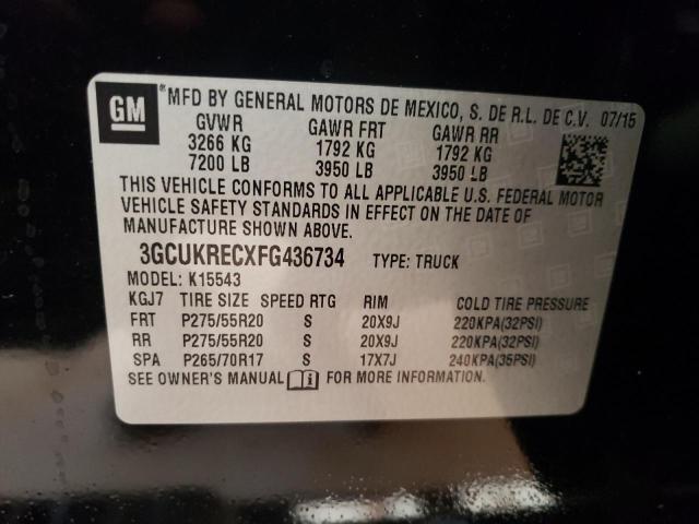 Photo 10 from auction – 2015 CHEVROLET SILVERADO with VIN 3GCUKRECXFG436734