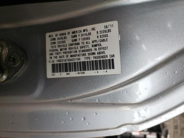 Photo 10 from auction – 2012 HONDA ACCORD EX with VIN 1HGCS1A7XCA001164