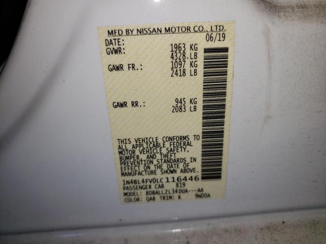 Photo 10 from auction – 2020 NISSAN ALTIMA with VIN 1N4BL4FV0LC116446