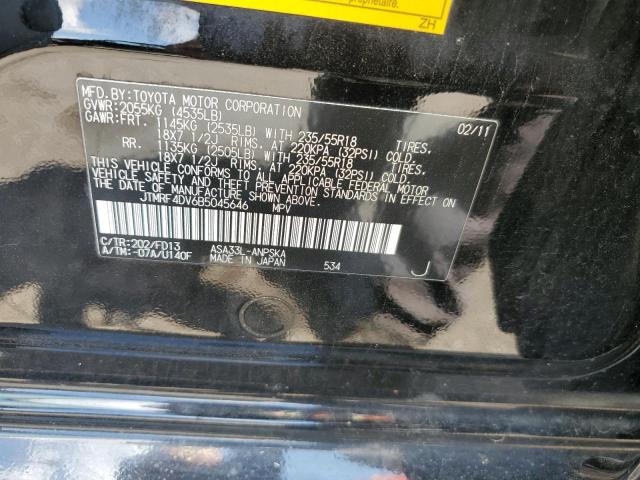 Photo 10 from auction – 2011 TOYOTA RAV4 SPORT with VIN JTMRF4DV6B5045646