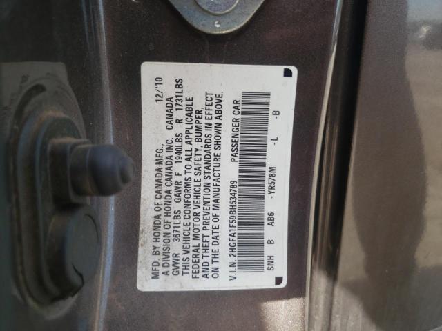 Photo 10 from auction – 2011 HONDA CIVIC LX with VIN 2HGFA1F59BH534789