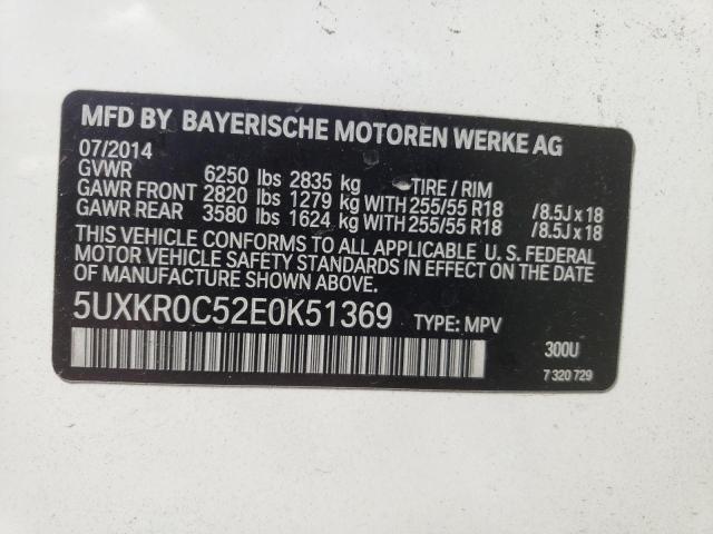 Photo 10 from auction – 2014 BMW X5 XDRIVE3 with VIN 5UXKR0C52E0K51369