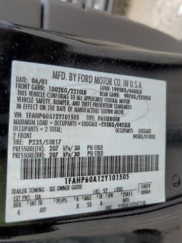 Photo 10 from auction – 2002 FORD THUNDERBIR with VIN 1FAHP60A12Y101505