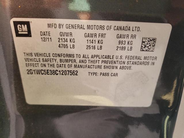 Photo 10 from auction – 2012 CHEVROLET IMPALA LTZ with VIN 2G1WC5E38C1207562