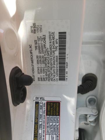 Photo 10 from auction – 2016 HONDA CR-V SE with VIN 5J6RM4H41GL085606