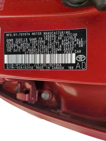 Photo 10 from auction – 2007 TOYOTA COROLLA CE with VIN 2T1BR32E07C761295