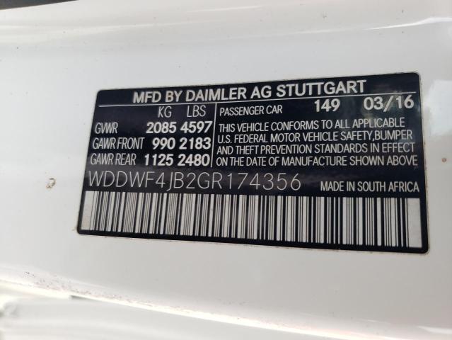 Photo 10 from auction – 2016 MERCEDES-BENZ C 300 with VIN WDDWF4JB2GR174356