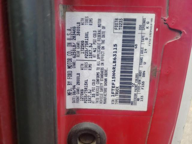 Photo 10 from auction – 1994 FORD F150 with VIN 1FTEF15N4RLB63115