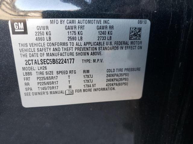Photo 10 from auction – 2011 GMC TERRAIN SL with VIN 2CTALSEC5B6224177