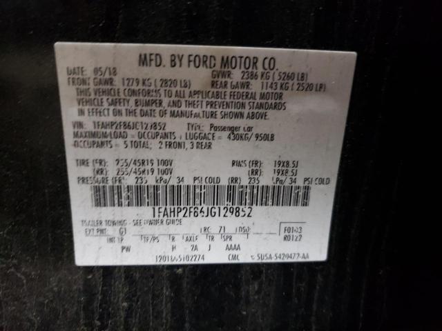 Photo 10 from auction – 2018 FORD TAURUS LIM with VIN 1FAHP2F86JG129852