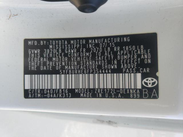 Photo 10 from auction – 2015 TOYOTA COROLLA L with VIN 5YFBURHE6FP354444