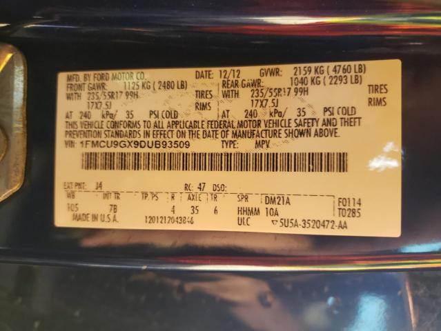 Photo 10 from auction – 2013 FORD ESCAPE SE with VIN 1FMCU9GX9DUB93509