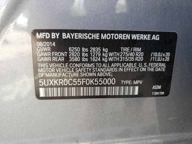 Photo 10 from auction – 2015 BMW X5 XDRIVE3 with VIN 5UXKR0C55F0K55000