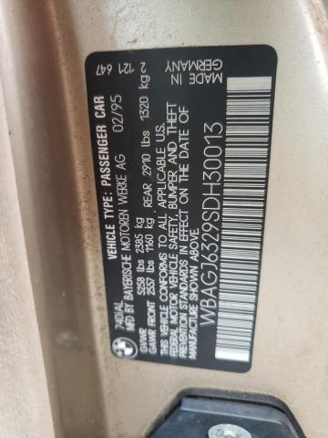 Photo 10 from auction – 1995 BMW 740 IL with VIN WBAGJ6329SDH30013