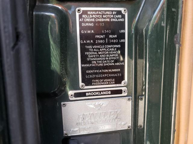 Photo 10 from auction – 1993 BENTLEY BROOKLANDS with VIN SCBZF02DXPCX46635