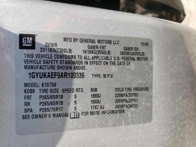 Photo 10 from auction – 2010 CADILLAC ESCALADE with VIN 1GYUKAEF9AR109336