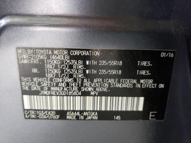 Zdjęcie 10 z aukcji – 2016 TOYOTA RAV4 LIMIT z VIN JTMDFREV3GD185804