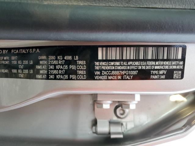 Photo 10 from auction – 2017 JEEP RENEGADE L with VIN ZACCJBBB7HPG10097