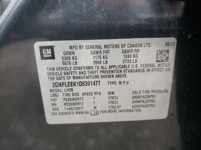 Photo 10 from auction – 2013 CHEVROLET EQUINOX LT with VIN 2GNFLEEK1D6391477